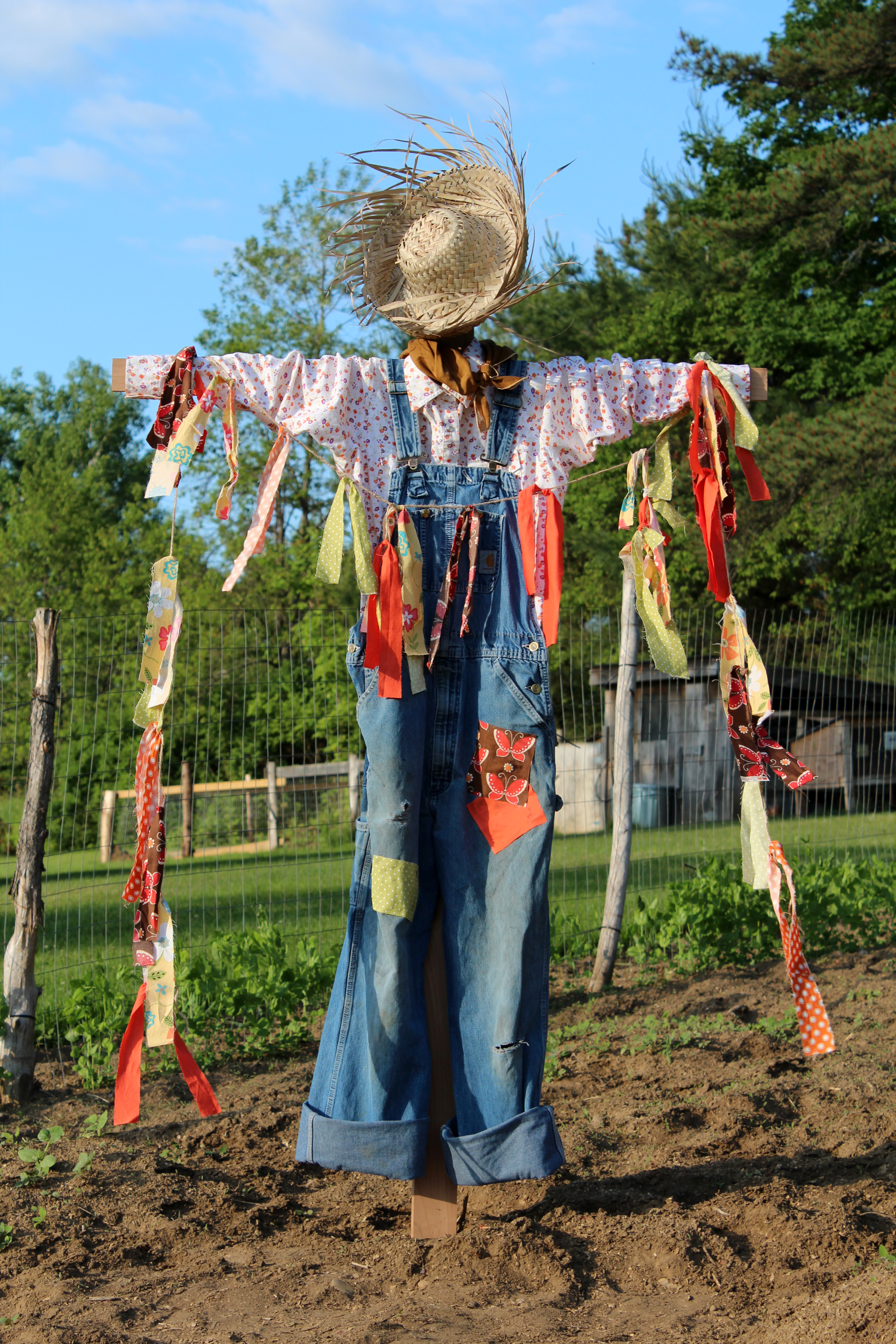 homemade scarecrow